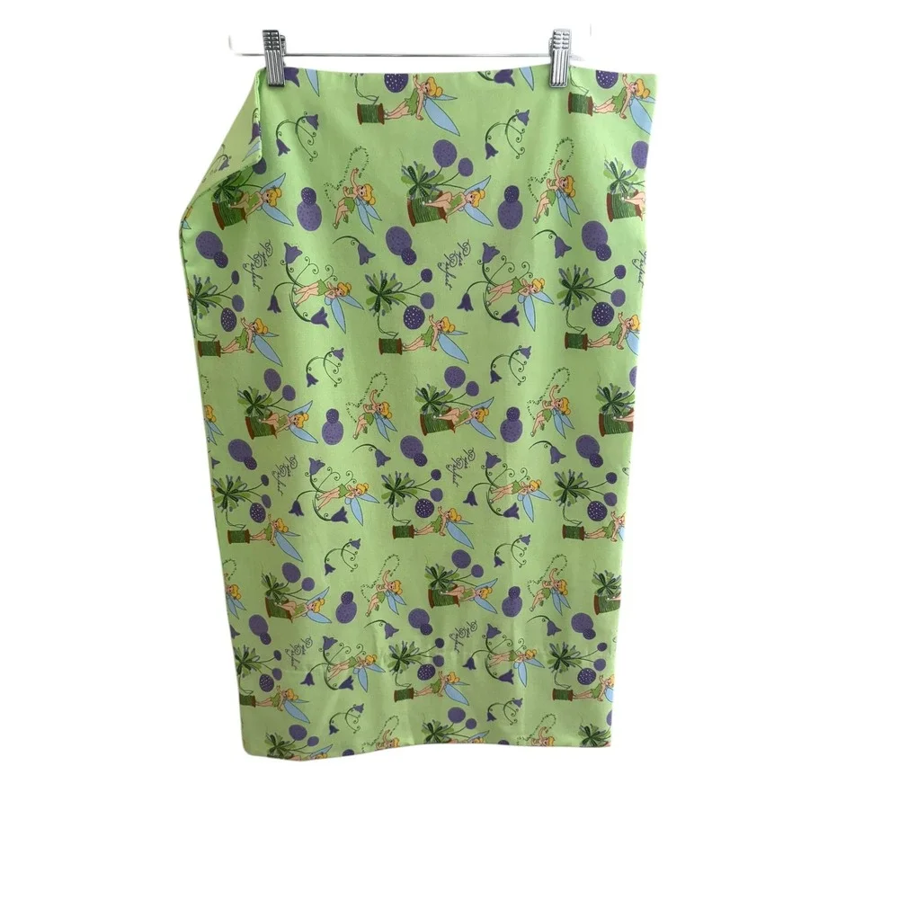 Disney Tinker Bell Pillowcase Green Fairy‎ Print Handmade Standard Size